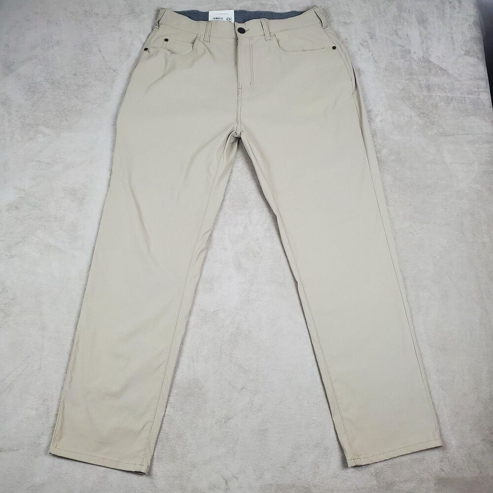 Members Mark Pants Mens 32x30 Beige Denali Straight Fit Stretch Hiking Travel
